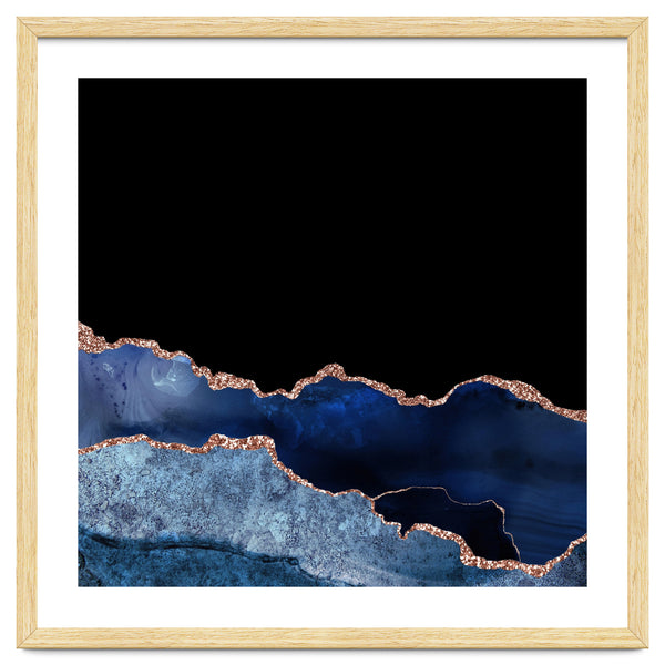 Navy & Rose Gold Agate Texture 10