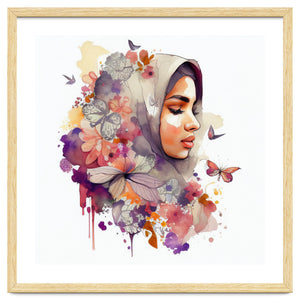 Floral Line Art Veil Profile by Chromatic Fusion Studio