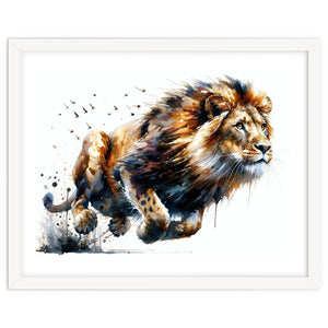 Dynamic Lion In Motion by Chromatic Fusion Studio