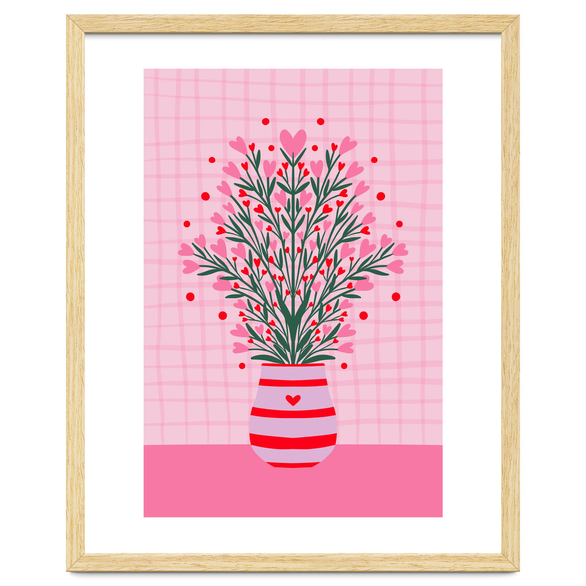 Heart Flowers Vase