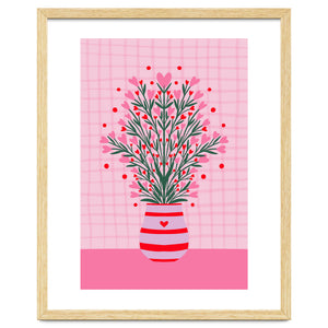 Heart Flowers Vase by Wackapacka