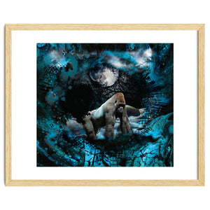 Gorilla Blue Moon Forest Scenic by Wild Style