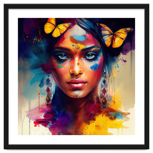 Butterfly Crown Hindu Portrait by Chromatic Fusion Studio