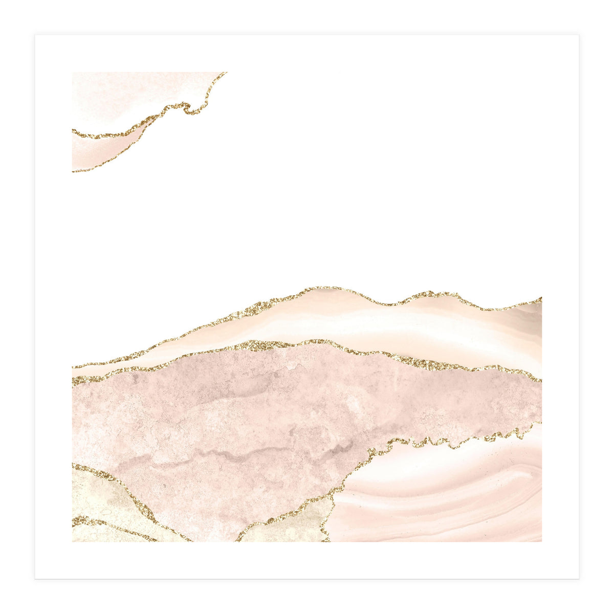 Ivory & Gold Agate Texture 08 (Print Only)