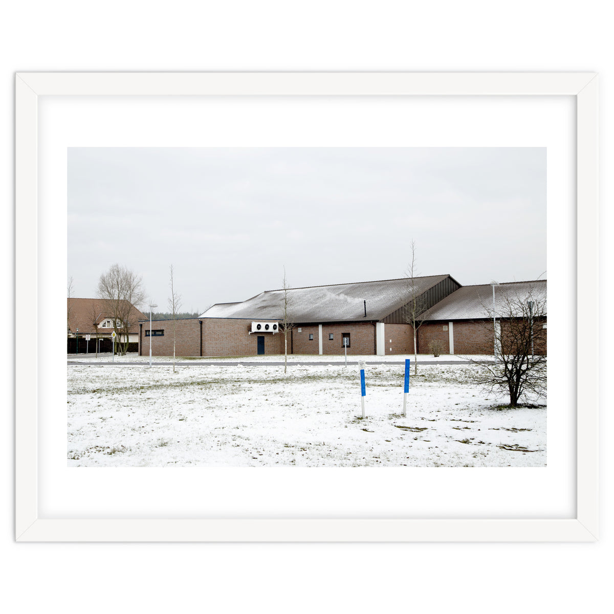 Snow covered supermarket