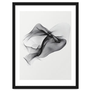 Abstract Black Flowing Fabric Wave by Rizwana Khan