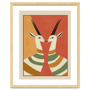 Two Gazelles In Stillness by Branka Kodžoman