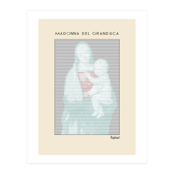 Madonna del Granduca (1505) – Raphael (ascii art) (Print Only)