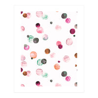 Polka Dots Watercolor Minimal Pink (Print Only)