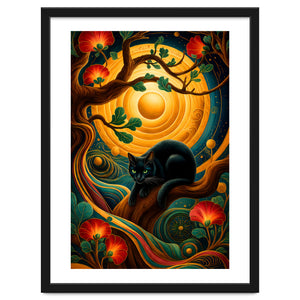 Black Cat Retro Contemporer by Agus Creative