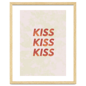 Kiss Kiss Kiss Love Typography by neeteshdsgn