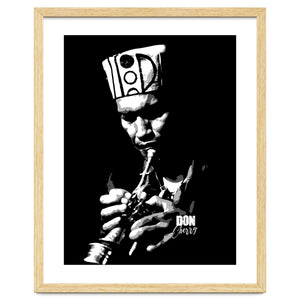 Don Cherry Trumpeter Jazz Music Legend in Grayscale by taurungka