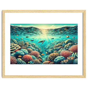 Vintage Australia, Great Barrier Reef Poster by Chromatic Fusion Studio