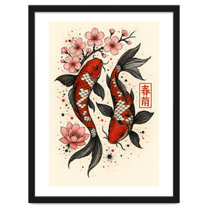 Koi fish Japanese by Jeff Creative