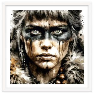 Fur Collar Warrior Portrait by Chromatic Fusion Studio