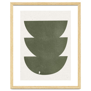GREEN WATERCOLOR SHAPES NO.3 by THE MIUUS STUDIO
