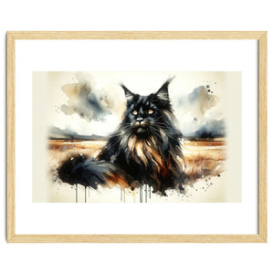 Mystical Black Cat In The Wild by Chromatic Fusion Studio