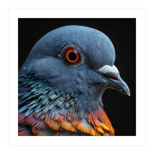 Close Up Of A Pigeon Bird (Print Only)