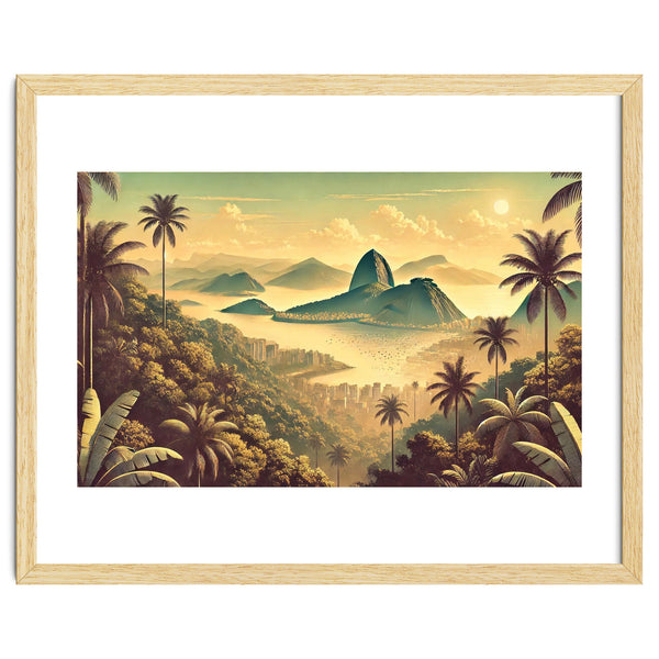 Vintage Brazil, Rio De Janeiro Tropics Poster