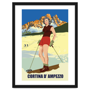 Ski Girl at Cortina D'Ampezzo, Italy by Hermes