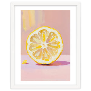 Lemon Slice – Modern Still Life Food by neeteshdsgn