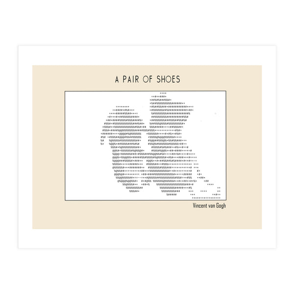 a pair of shoes (1886) – Vincent van Gogh(ascii art) (Print Only)