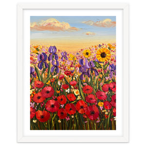 Vibrant Wildflower Field Oil Painting by artistic