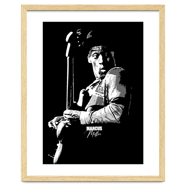 Marcus Miller American Music Legend in Grayscale