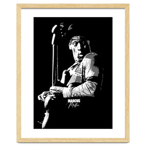 Marcus Miller American Music Legend in Grayscale by taurungka