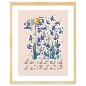 calendar 2025 pastel flowers by Annick