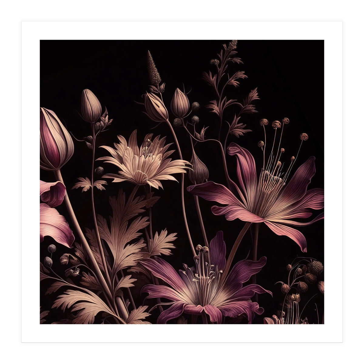VINTAGE COLOURFUL BOTANICAL-10A-1 (Print Only)