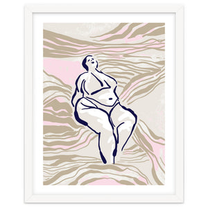 Follow the lines Serene woman in the water by Annick