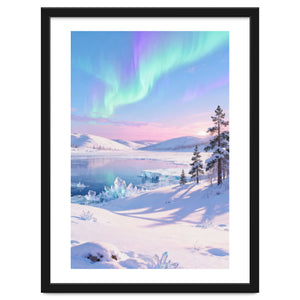 Northern Lights, Aurora Sky, Arctic Landscape, Aurora borealis, Snow Fall by neeteshdsgn