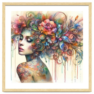 Dreamer with Floral Crown by Chromatic Fusion Studio