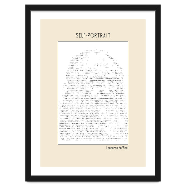 Self Portrait – Leonardo Da Vinci (ascii Art)
