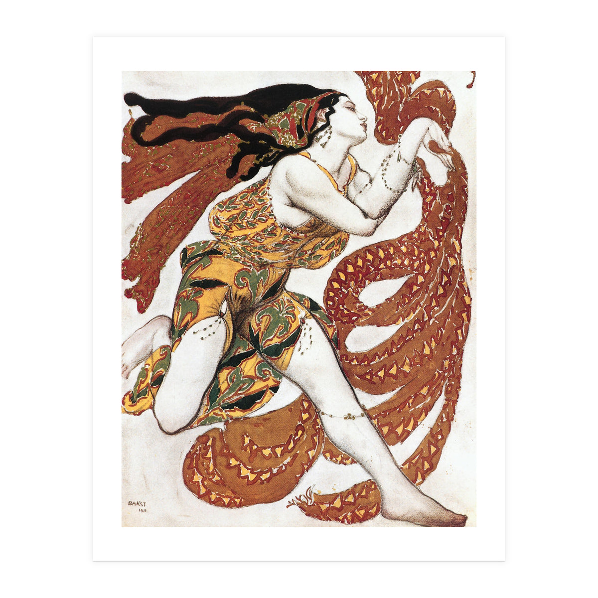 Costume sketch for a Bacchante, from the ballet " Narcissus". (Print Only)
