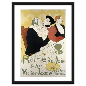 Henri de Toulouse-Lautrec: Poster for the novel Reine de joie, moeurs du demi-monde by Victor Joze. by Album