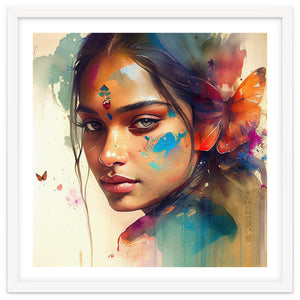 Butterfly Whisper Hindu Portrait by Chromatic Fusion Studio