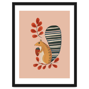 Squirrel In A Pink Autumn by Branka Kodžoman