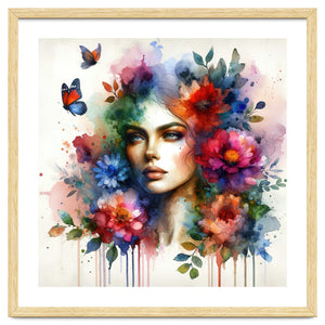 Ethereal Floral Portrait by Chromatic Fusion Studio