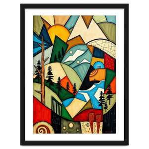 Abstract Nature Tree Mountain by Caramel