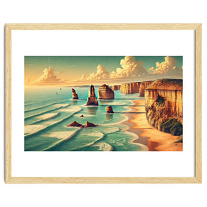 Vintage Australia, Great Ocean Road Poster by Chromatic Fusion Studio