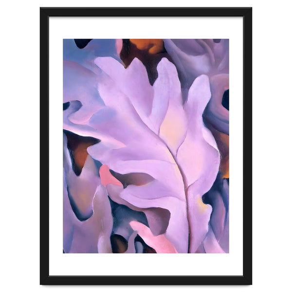 Georgia O’Keeffe – Purple Leaves (1922) | Elegant Botanical Modernist Composition in Rich Violet Tones