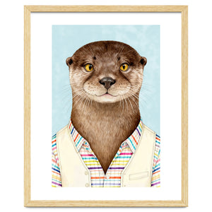 Otter Portrait in Jacket by neeteshdsgn