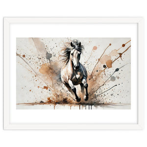 Galloping Horse Front View by Chromatic Fusion Studio