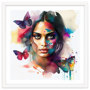 Butterfly Bloom Hindu Portrait by Chromatic Fusion Studio
