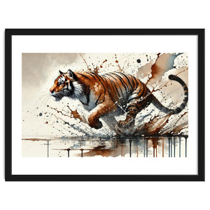 Dynamic Tiger In Motion by Chromatic Fusion Studio
