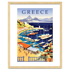 Greece, Fishing Boats on a Harbor by Hermes