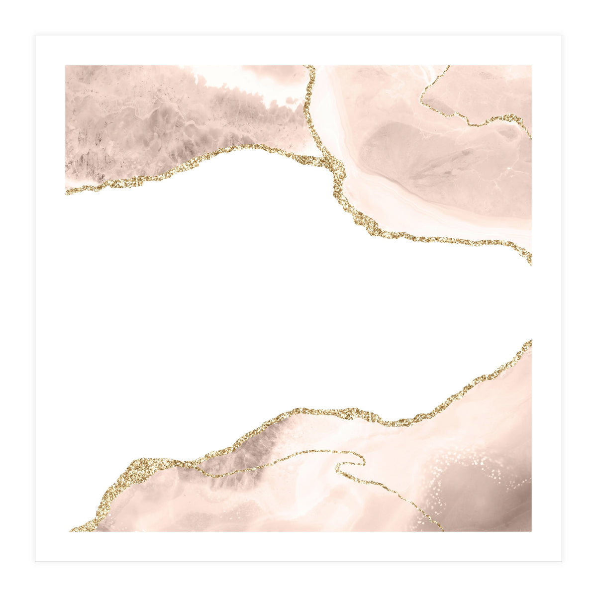 Ivory & Gold Agate Texture 09 (Print Only)