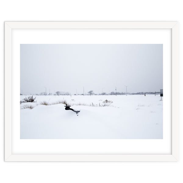 Drinking fountain covered with snow